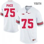 Youth NCAA Ohio State Buckeyes Orlando Pace #75 College Stitched Authentic Nike White Football Jersey OM20A67CF